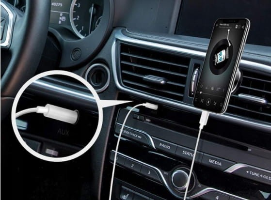 AUX Lightning mini Jack 3,5mm kabel iPhone iPad 1M - fotka 3