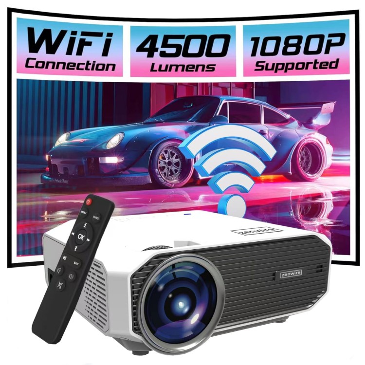 Mini Projektor WiFi Przenośny Zenwire E450S - zdjęcie 1