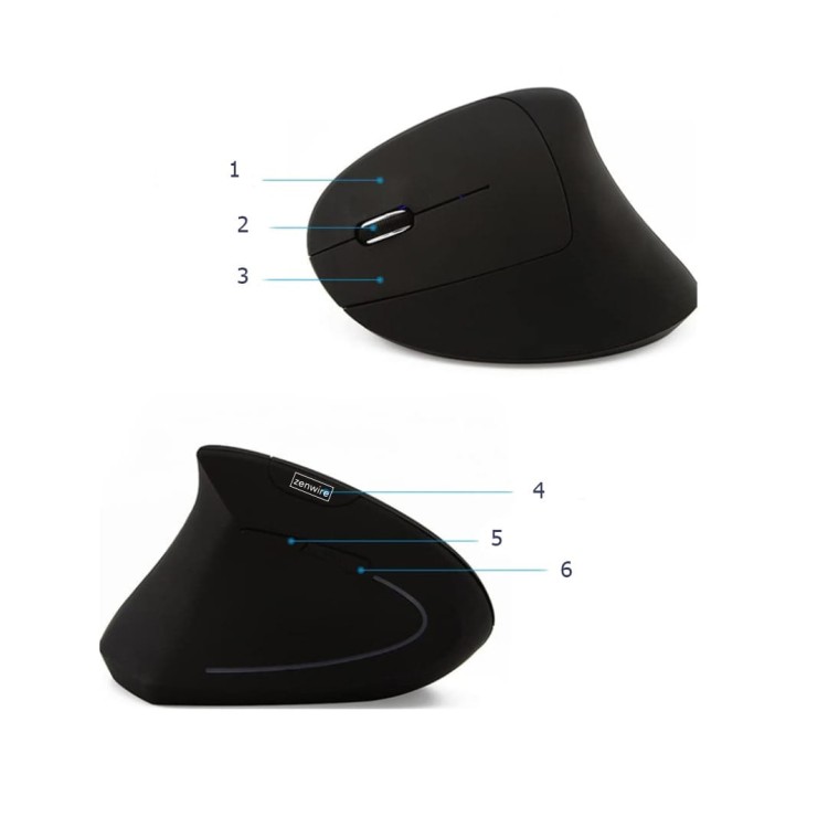 vertikální bezdrátová ergonomická myš ZenWire X7 - fotka 8
