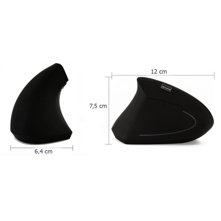vertikální bezdrátová ergonomická myš ZenWire X7 - fotka 9