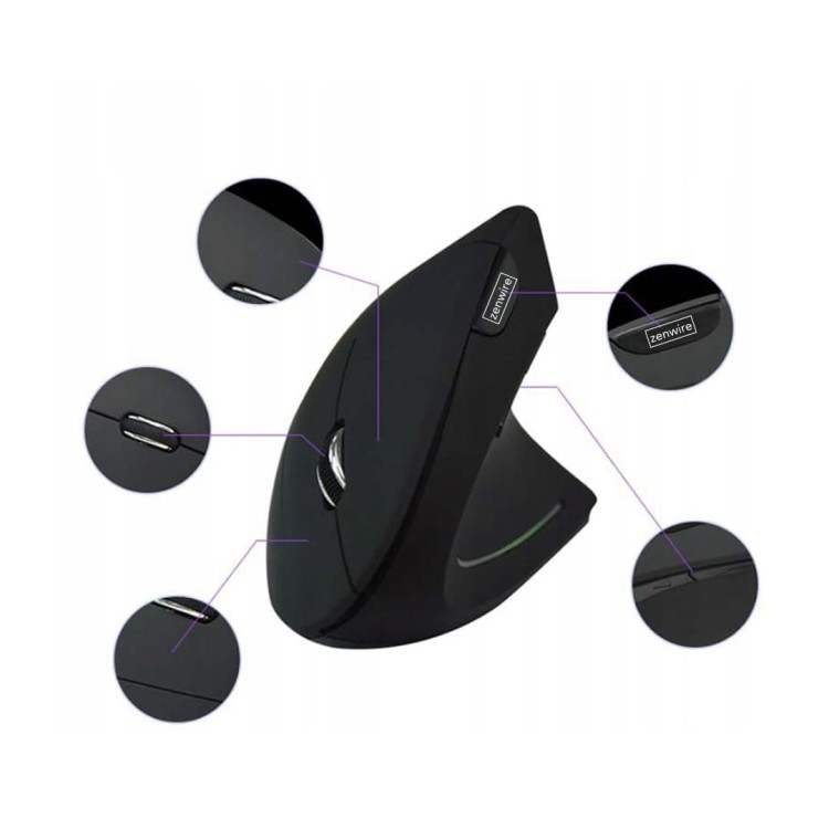 vertikální bezdrátová ergonomická myš ZenWire X7 - fotka 10