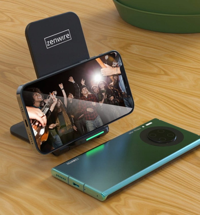 Szybka Bezprzewodowa Ładowarka Indukcyjna Stacja Ładująca USB-C QI 15W FAST X18A - zdjęcie 2