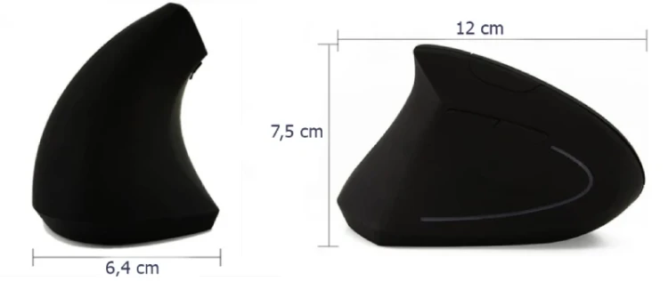 vertikální bezdrátová ergonomická myš ZenWire X7 - fotka 3