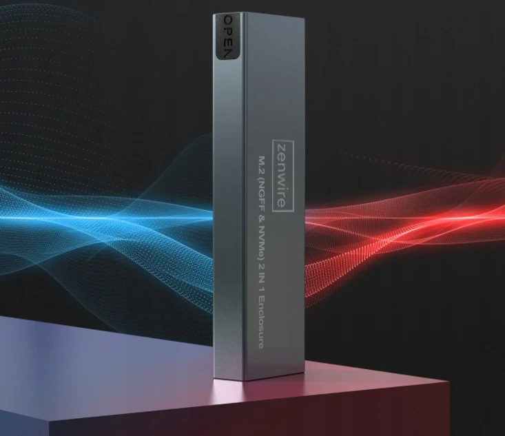 Skříň SSD NVME/SATA PCIe M.2 USB-C M2 Gen2 - fotka 5