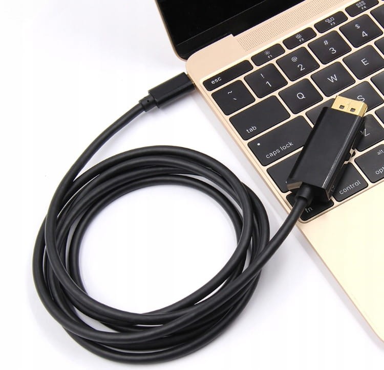 KABEL ADAPTÉR MHL USB-C DisplayPort 4K 60 HZ 1,8M Thunderbolt 3.0 - fotka 4