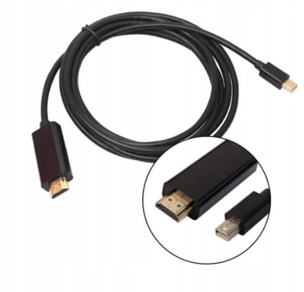 KABELOVÝ ADAPTÉR MINI DisplayPort HDMI 4K THUNDERBOLT 180cm - fotka 3