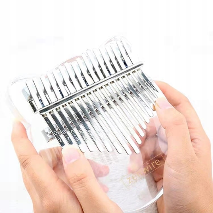 Kalimba Africký nástroj Piano Zanza Mbira 17-key Acrylic K-03a - fotka 2