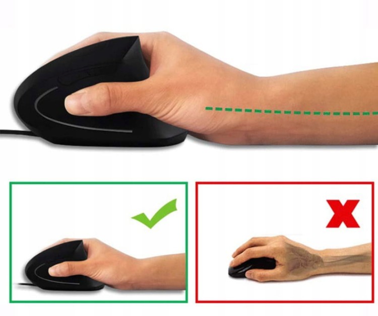 vertikální bezdrátová ergonomická myš ZenWire X7 - fotka 11