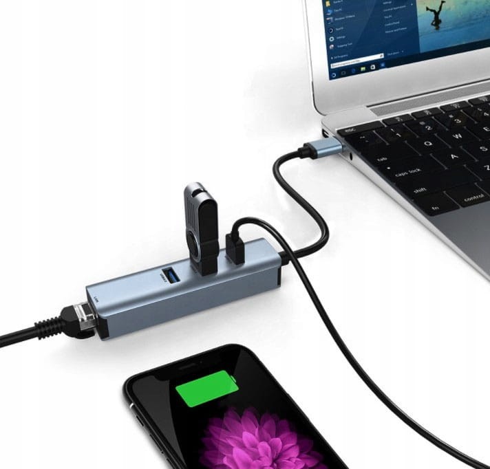SÍŤOVÁ KARTA 3x USB 3.0 GIGABIT LAN 1000Mbs RJ45 - fotka 4