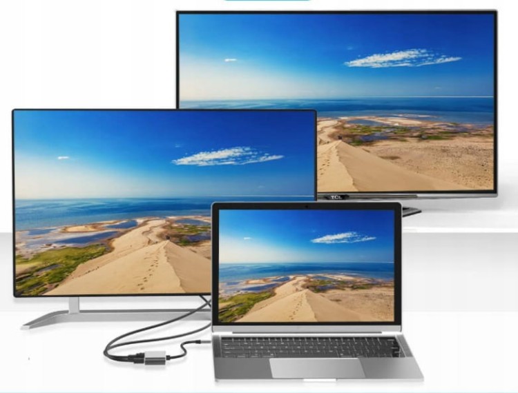 ADAPTÉR HUB USB-C 4W1 HDMI 4K VGA USB Zenwire BYL-2310 - fotka 6