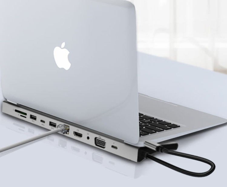 USB-C HUB 11w1 VGA RJ45 HDMI 4K ZenWire BYL-2017 - fotka 3