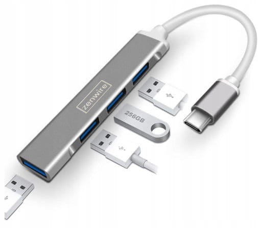 USB-C HUB 4x USB 3.0 PORT REPLICATOR - fotka 1
